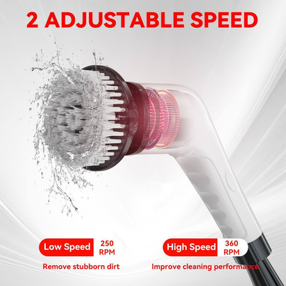 7 in 1 Electric Spin Scrubber Cordless Cleaning Brush with Extendable Handle for Floor Cleaner, Bathtub, Sweeper