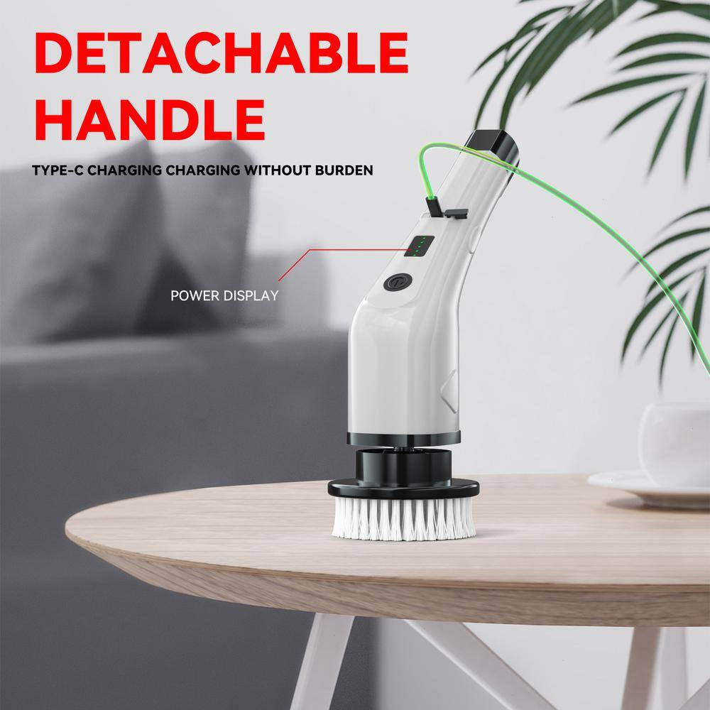 7 in 1 Electric Spin Scrubber Cordless Cleaning Brush with Extendable Handle for Floor Cleaner, Bathtub, Sweeper