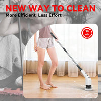 7 in 1 Electric Spin Scrubber Cordless Cleaning Brush with Extendable Handle for Floor Cleaner, Bathtub, Sweeper